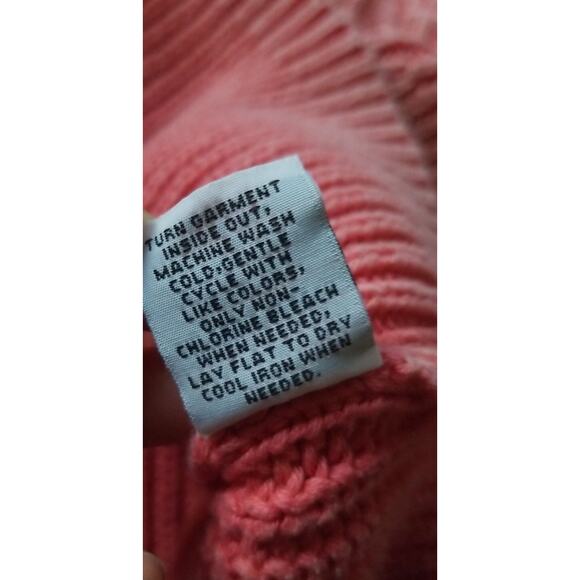 L.A. Hearts Women's Girls Sweater crop top Long Sleeve Knit Pink/Orange Size M - Picture 13 of 13